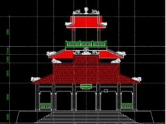 Bản vẽ kiến trúc thiết kế chùa Phù Dung