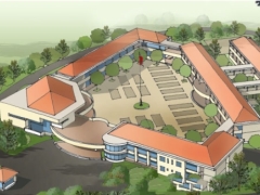 Bản vẽ kiến trúc trường tiểu học chi tiết có diện tích 130x150m