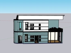 Bản vẽ mẫu nhà phố 2 tầng đẹp nhất dựng model sketchup việt nam