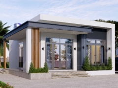 Bản vẽ nhà 1 tầng 7x12m