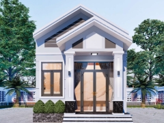 Bản vẽ nhà 1 tầng mái thái 5x16m