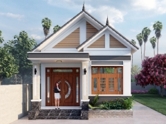Bản vẽ nhà 1 tầng tầng 6x23m