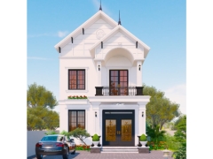 Bản vẽ nhà 2 tầng mái thái 7x14m 