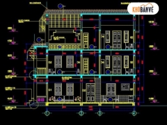  bản vẽ nhà 3 tầng diện tích thiết kế 8.3x11.8m