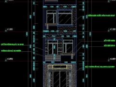Bản vẽ nhà dân kt  4x12m tường 200 3 tầng 1 tum (kiến trúc.kết cấu.thống kê)