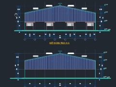 Bản vẽ nhà kho 5x160m