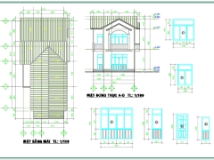 Bản vẽ nhà phố 15.5 x7.2m