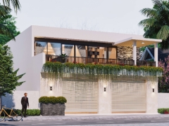 Bản vẽ nhà phố 2 tầng 11x15m