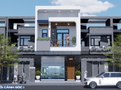 Bản vẽ nhà phố 2 tầng 5.5x20m