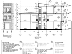 Bản vẽ nhà phố 3 tầng 3.8x20m