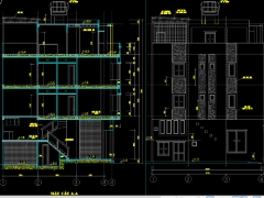 Bản vẽ nhà phố 4 tầng 3.7x11.14m ( kiến trúc + điện)