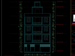 Bản vẽ nhà phố 4 tầng + tum kích thước 5.1x9.6m (full kiến trúc, Kết cấu)
