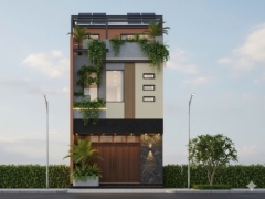 Bản vẽ nhà phố hiện đại diện tích 5x20m - Đầy đủ xin phép xây dựng