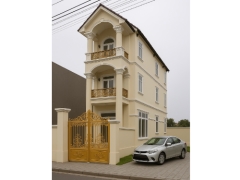 Bản vẽ nhà phố mái thái 3 tầng 4.5x15.4m