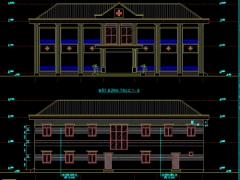 Bản vẽ nhà trạm y tế 2 tầng KT 24.3x10.5m (Full bản vẽ kiến trúc)