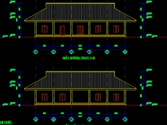 Bản vẽ nhà truyền thống dân tộc Pà Thẻn 18x11m (Full kiến trúc, kết cấu, điện.)
