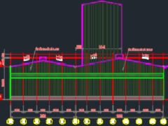 Bản vẽ nhà xưởng sản xuất thức ăn chăn nuôi KT 40x80m