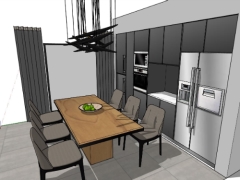 Bản vẽ nội thất phòng bếp dựng model sketchup việt nam 3dmax