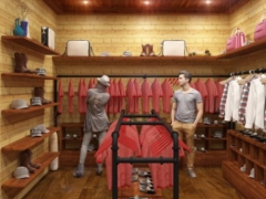 Bản vẽ nội thất shop quần áo trẻ em