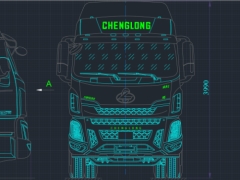 Bản vẽ ô tô sát xi có buồng lái CHENGLONG LZ1310H5FBT