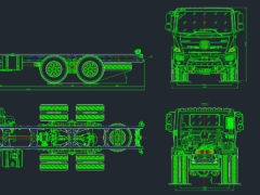 Bản vẽ ô tô sát xi tải Hino FM8JN8A-XHV
