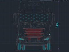 Bản vẽ ô tô sát xi tải Jac Dawos-SX