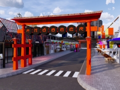 Bản vẽ phố đi bộ - tokyo street