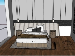 Bản vẽ phòng ngủ dựng model sketchup việt nam đẹp