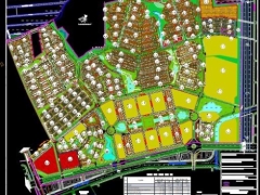Bản vẽ quy hoạch khu dân cư ở Mỹ Phước 3 (Ecolakes) diện tích xây dựng 220 ha
