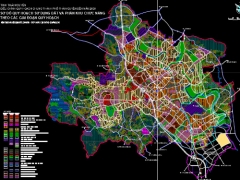 Bản vẽ Quy hoạch sử dụng đất và phân khu chức năng thành phố Thái Nguyên đến 2035