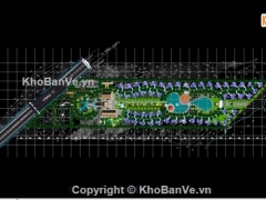 Bản vẽ quy hoạch thiết kế khu resort Quang Hai mặt bằng tổng thể