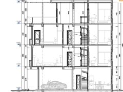 Bản vẽ revit mẫu nhà phố 3 tầng 1 tum 5x11.5m