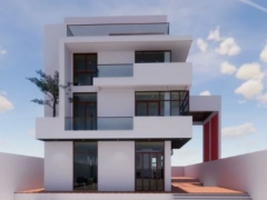 Bản vẽ revit mẫu nhà phố 3 tầng 1 tum kích thước xây dựng 8.5x16m