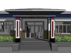 Bản vẽ revit nhà cấp 4 mái thái kt 13x15m