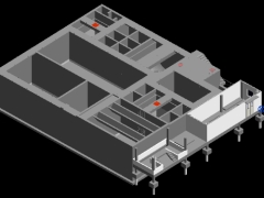 Bản vẽ Revit nhà xử lý nước thải của nhà máy điện rác Bắc Ninh