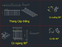 Bản vẽ Thang cáp, máng cáp chi tiết đầy đủ