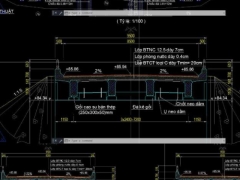 Bản vẽ thi công cầu dầm i l=3x15m b=9.5m