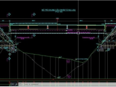 Bản vẽ thi công cầu dầm thép liên hợp l=58,6m b=6,5m