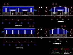 Bản vẽ thi công nhà kho xưởng xây dựng Kích thước 15x28m