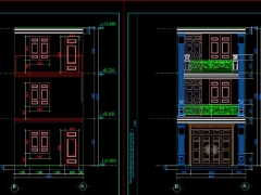 Bản vẽ thi công nhà phố 3 tầng kích thước 5x18m