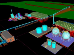 Bản vẽ thiết kế 3D - Nhà máy nhiệt điện