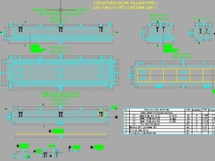Bản vẽ thiết kế bệ đúc đầm và giá sàng dầm ở bãi đúc CT cầu trên dự án cao tốc HN - HP chi tiết