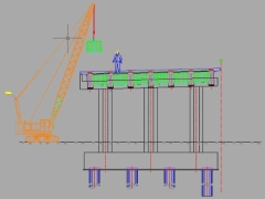 Bản vẽ thiết kế biện pháp thi công dầm ngang và bản mặt cầu cầu dầm I BTCT chi tiết