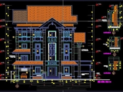 Bản vẽ thiết kế biệt thự 5 tầng chi tiết có diện tích 12x18m