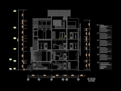 Bản vẽ thiết kế biệt thự 5 tầng hiện đại có phối cảnh bằng phần mềm Autocad
