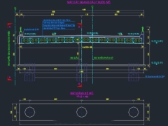 Bản vẽ thiết kế cầu dầm bản rỗng L=15m chi tiết