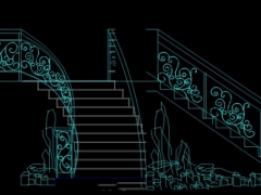 Bản vẽ thiết kế cầu thang sắt thiết kế đẹp