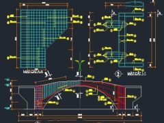 Bản vẽ thiết kế cầu vòm BTCT ốp đá (cầu trong công viên)