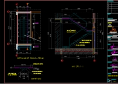 Bản vẽ thiết kế chi tiết cầu thang xương cá nhà dân