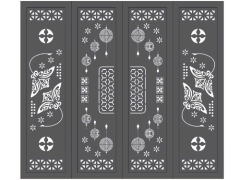 Bản vẽ thiết kế cổng 4 cánh model dxf đẹp